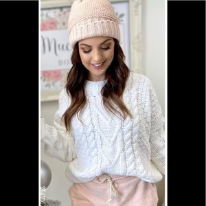 🆕 Much Ado Boutique Amy Cable Knit Sweater